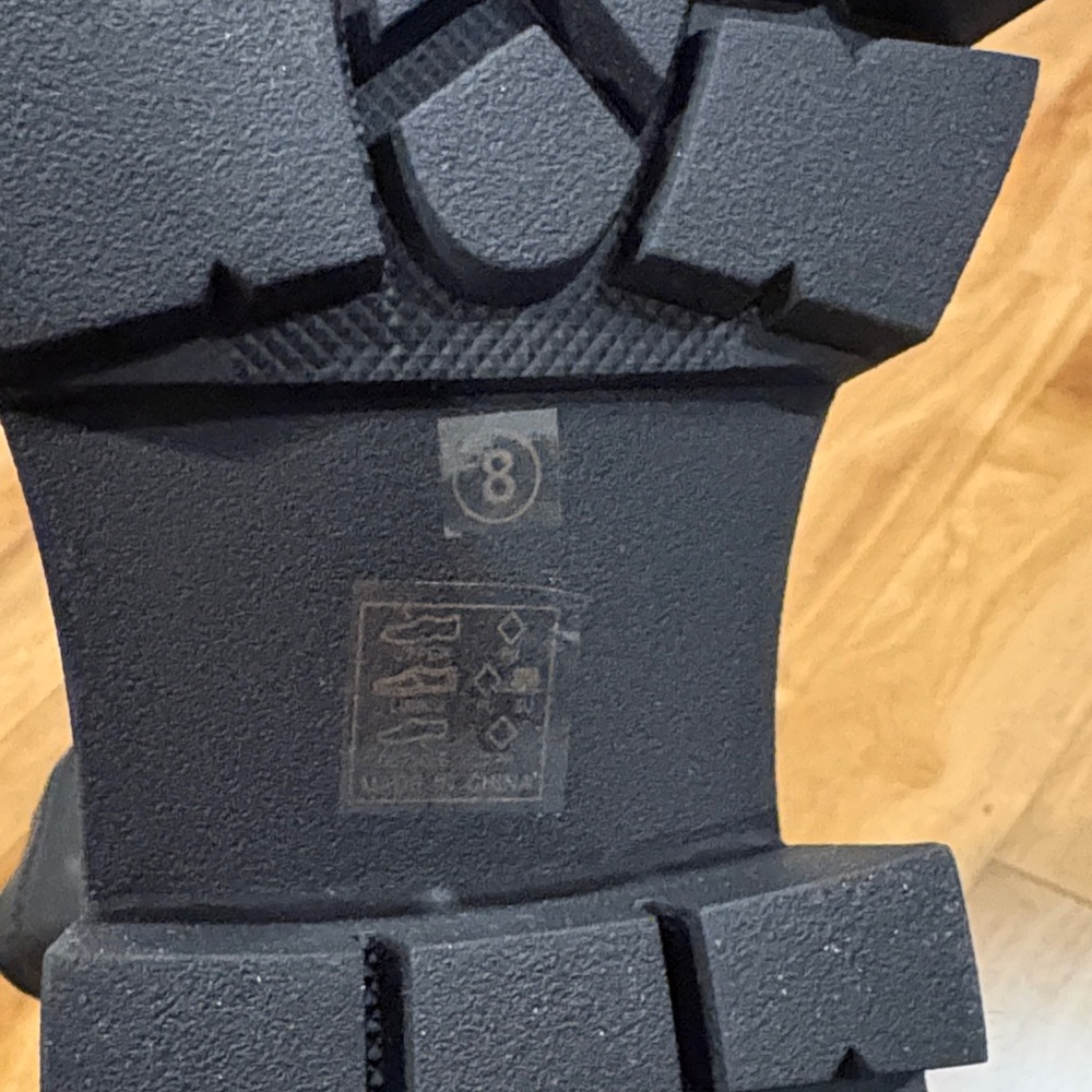 Black Platform Chelsea Booties with Lug Sole - Picture 4 of 4